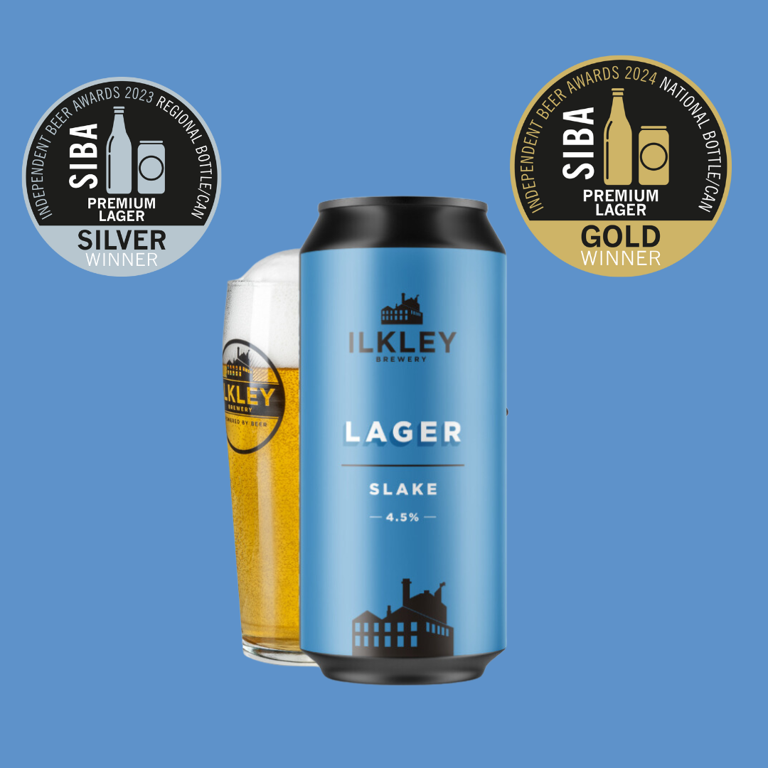 SLAKE REFRESHING LAGER - CASE OF 12x440ml CANS – Ilkley Brewery